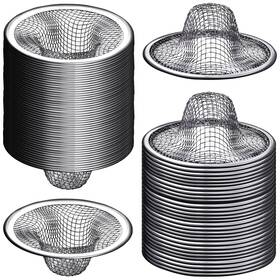 Sds-001 Boocalny 100 Pack Sink Drain Strainer 2 Inch Top / 1 Stainless Steel Mesh Bathroom