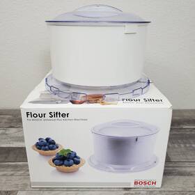 Muz6fs5 Bosch Lequip Flour Sifter White Read Missing Set Screw No Drive Coupling