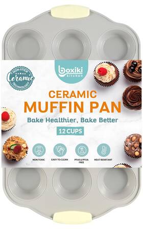 B0c5xvw1vk Boxiki Kitchen 12-cup Ceramic Muffin Pan Non-stick Steel Cupcake Baking Tray B0c5xvw1vk Boxiki Kitchen 12-cup Ceramic Muffin Pan Non-stick Steel Cupcake Baking Tray