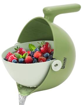 Ktcn323 Boxiki Kitchen Multi Functional Draining Basket Double Layer Colander And Bowl For Fruits & Ktcn323 Boxiki Kitchen Multi Functional Draining Basket Double Layer Colander And Bowl For Fruits &