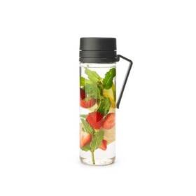 Brabantia 710755148842 Make And Take Water Bottle With Fruit Sieve Dark Gray 17 Fl Oz Travel Drink Inch