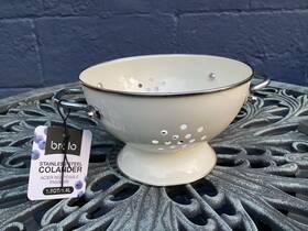 Bralo 653969121714 Stainless Steel Colander Capacity 1.5qt/1.4l Sleek Design Handwash Only