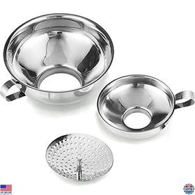 B0fdwkhfpc Brand Generic Canning Funnel Set With Strainer For Mason Jars - Stainless Steel 3 Pack