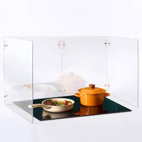 Hs10262021 Brand Houseshield Transparent Splatter Guard For Induction Cooktop And Ranges - Foldable