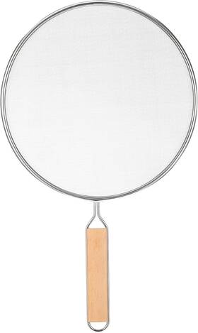 Ddrduat7 Brand Thinp 684883 1 1pcs Splatter Screen For Frying Pan 8inch Stainless Steel Biege