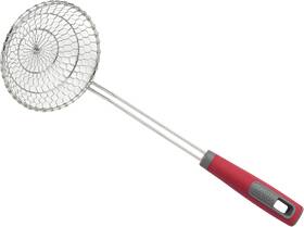 Branded01 445019042093 Tasty Stainless Steel Round Wire Skimmer Comfort Grip Handle For Safe Scooping