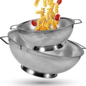 Branded01 744110548761 Stainless Steel Colander And Strainer 3 Qrt 5 Bundle
