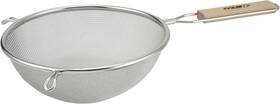 Branded01 744759790033 Strainer With Single Fine Mesh 8 Inch Diameter Medium Stainless Steel Tan Silver