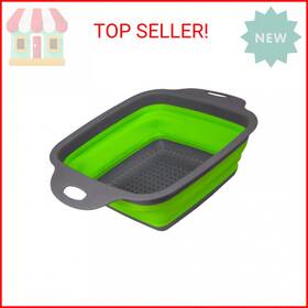 Brandobay 711841964368 Easy Storage Folding Kitchen Strainer - Collapsible Colander 7.25 Inch X