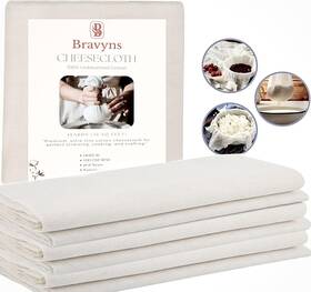 Bravyns 198715740493 100% Pure Cotton Cheesecloth Lint-free Ultra Fine Mesh Unbleached Organic Ch