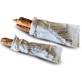 Bread Story 653020556639 Linen Baguette Bags 2 Pack 8 Inch X 27 Reusable Bag F