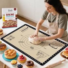 B0fldf55b7 Bredominant Silicone Baking Mat With 10 Recipes Non-stick Pastry For Kneading Dough