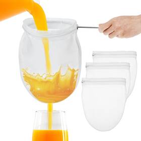632482 Bremorou 3 Pcs Juice Strainer After Juicing Ultra Fine Mesh Bags With Stand R