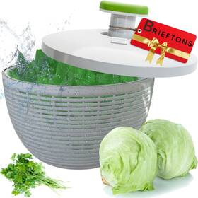 Brieftons 754169671129 6.2-quart Large Salad Spinner Vegetable Washer Dryer Drainer Strainer With B