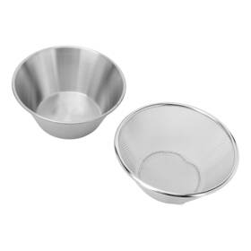 Brrnoovhm3g7r28g Brrnoo Stainless Steel Colander Strainer Bowl Set Rice Washing Mixing Bowls Col