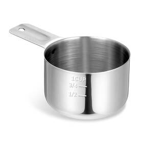 680110 Bruislard 1 Tpwwylbl Stainless Steel Measuring Cup Rice Cups 8 Oz Silver