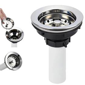 Bsj-014 Bsjoee Kitchen Sink Drain Assembly Stainless Steel Basket Strainer With Knob 3-1/2