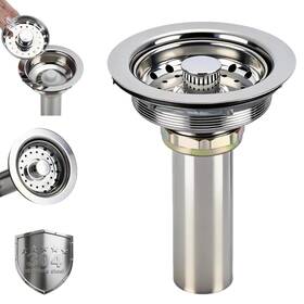 Bsj-017t Bsjoee 3 In 1 Kitchen Sink Drain Assembly Stainless Steel Basket Strainer 3-1/2 Inch