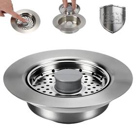 Bsj-031t Bsjoee Sink Drain Strainer - Kitchen Stopper 3 In 1 With Anti-clogging Basket Fit Us