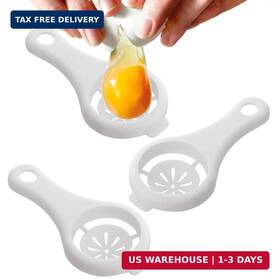 Burius 704907391550 3-pack Tool Yolk White Separator - Egg Divider Strainer Screen Filter Baking K