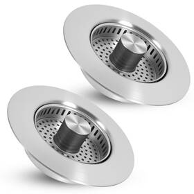 20006465001 Bxuyaoxmc 2 Pcs Stainless Steel 3 In 1 Pop Up Sink Drain Strainer Efficient Draining