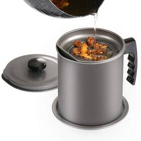 Cambom 632096617147 Bacon Grease Container With Fine Mesh Strainer 1.6l Almost 7 Full Cups