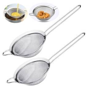 Cangfort 005694039801 Fine Mesh Strainer 2pcs Strainers 8.66 Inch /22cm With Han Cangfort 005694039801 Fine Mesh Strainer 2pcs Strainers 8.66 Inch /22cm With Han