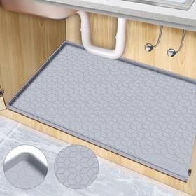 Kd002al Canivi Under Sink Mat 34 Inch X 22 Waterproof Silicone Light Grey Kd002al Canivi Under Sink Mat 34 Inch X 22 Waterproof Silicone Light Grey