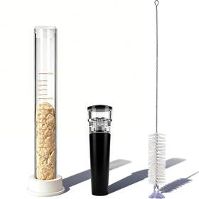 Cargly 746364557797 Sourdough Aliquot Jar Kit - 10 Inch Glass Rise Measuring Tube 150 White