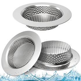 Casaculina 731041393843 3pcs Kitchen Sink Drain Strainer 4.4 Inch Stainless Steel Straine