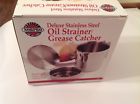 Catcher 2pc Norpro Steel 73 Oil Set Strainer Cooking Grease Keeper Stainless