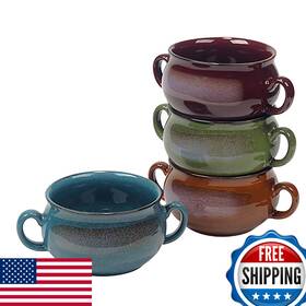 B0dnrlwc77 Certified International Stoneware 24oz Reactive Glaze Soup Crocks Set Of 4 Perfect For Soups Stews An
