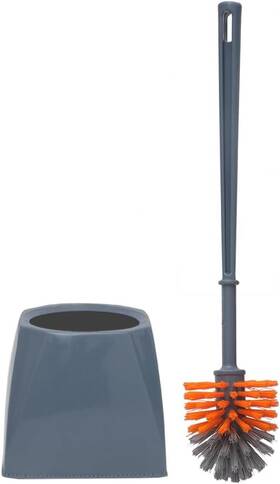 Ckfg-1000141 Chakaachak Glide Toilet Brush With Storage Container - Orange Grey