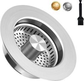 Sc100 Chaorongyi 744110173390 Kitchen Sink Drain Strainer And Pop-up Stopper 3-in-1 Upgraded Universal Sin Sc100 Chaorongyi 744110173390 Kitchen Sink Drain Strainer And Pop-up Stopper 3-in-1 Upgraded Universal Sin