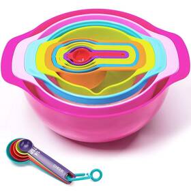 Cheer Collection 723169682022 15 Piece Nested Bowl And Measuring Utensil Multi-color N/a Cheer Collection 723169682022 15 Piece Nested Bowl And Measuring Utensil Multi-color N/a