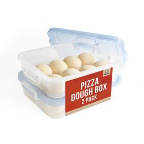 B0c4ypr4rv Chef Pomodoro Large Pizza Dough Proofing Box 2 Trays And Lids 17.3x13.4 Inch