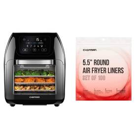 B0b6v56r5z Chefman 10l Digital Air Fryer Rotisserie Dehydrator Convection Oven Xl Black