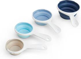 5260228 Chefn Sleekstor Collapsible Measuring Cups Blue Set Of Four