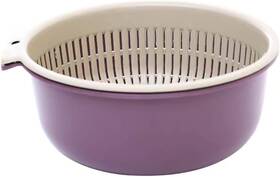 Cheotime 445056168183 2 In 1 Kitchen Colander Set Fruit Washing Bowl Strainer Cola