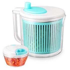 Cherhome 768447302551 Salad Spinner With Vegetable Chopper Set 2.5 Quart Lettuce F