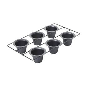 B01m0tream Chicago Metallic Pro 6-cup Popover Pan Armor-glide Non-stick