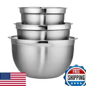 B0dqvr27j8 Chicago Metallic Stainless Steel Nesting Mixing Bowls - Set Of 3