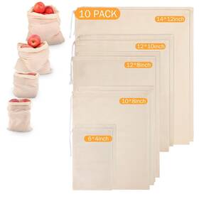 Chielor 747301978965 10 Pack Nut Milk Bag Multi-size Fine Mesh Grade Reusable Cheesecloth Bags St