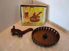 Circa 1960-70 S Unbranded Vintage Wood Squirrel Nut Cracker Oval Bowl Tray Circa 1960-70 S Unbranded Vintage Wood Squirrel Nut Cracker Oval Bowl Tray