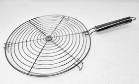 Ckitze 904095201200 Tabakh Stainless Steel Round Papar Roast And Toast Strainer Papad Jali