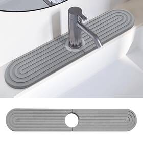 Gznd02-db Cmilai Faucet Mat For Kitchen Sink - Diatomite Stone 23.6 3.9 Inch Dark Gray