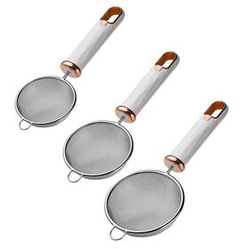 Cokshy 798038296785 304 Stainless Steel Fine Mesh Strainers Set Of 3 Sizes Strainer For Kitchen W