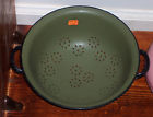 Web-007 Colander Green Poland Enamel