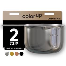 Cu-2c Color Up 2 Cup Measuring 480ml Stainless 480 Ml Chrome
