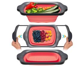Comfify 628242534154 Xl Large Kitchen Strainer By - Collapsible Silicone Over-the-sink Colander Wi Comfify 628242534154 Xl Large Kitchen Strainer By - Collapsible Silicone Over-the-sink Colander Wi